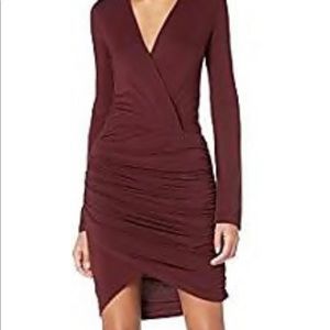 Young Broke & Fabulous Long Sleeve, Ruched Midi